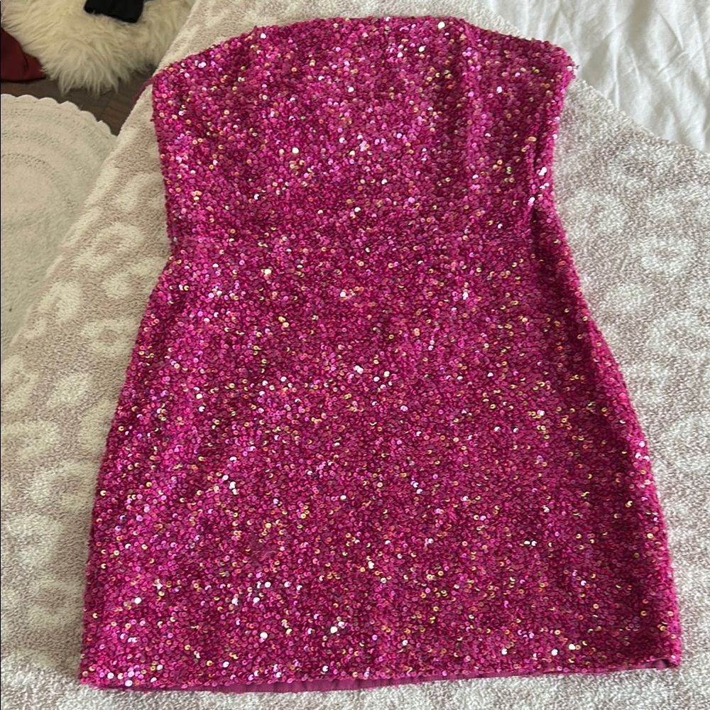 Pink Sequin Retrofete Dress
